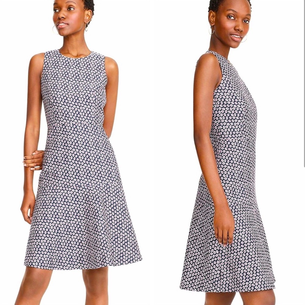 J. Crew A-line Dress in Festive Piper Foulard